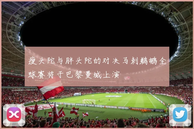瘦头陀与胖头陀的对决马刺鹈鹕全球赛将于巴黎曼城上演